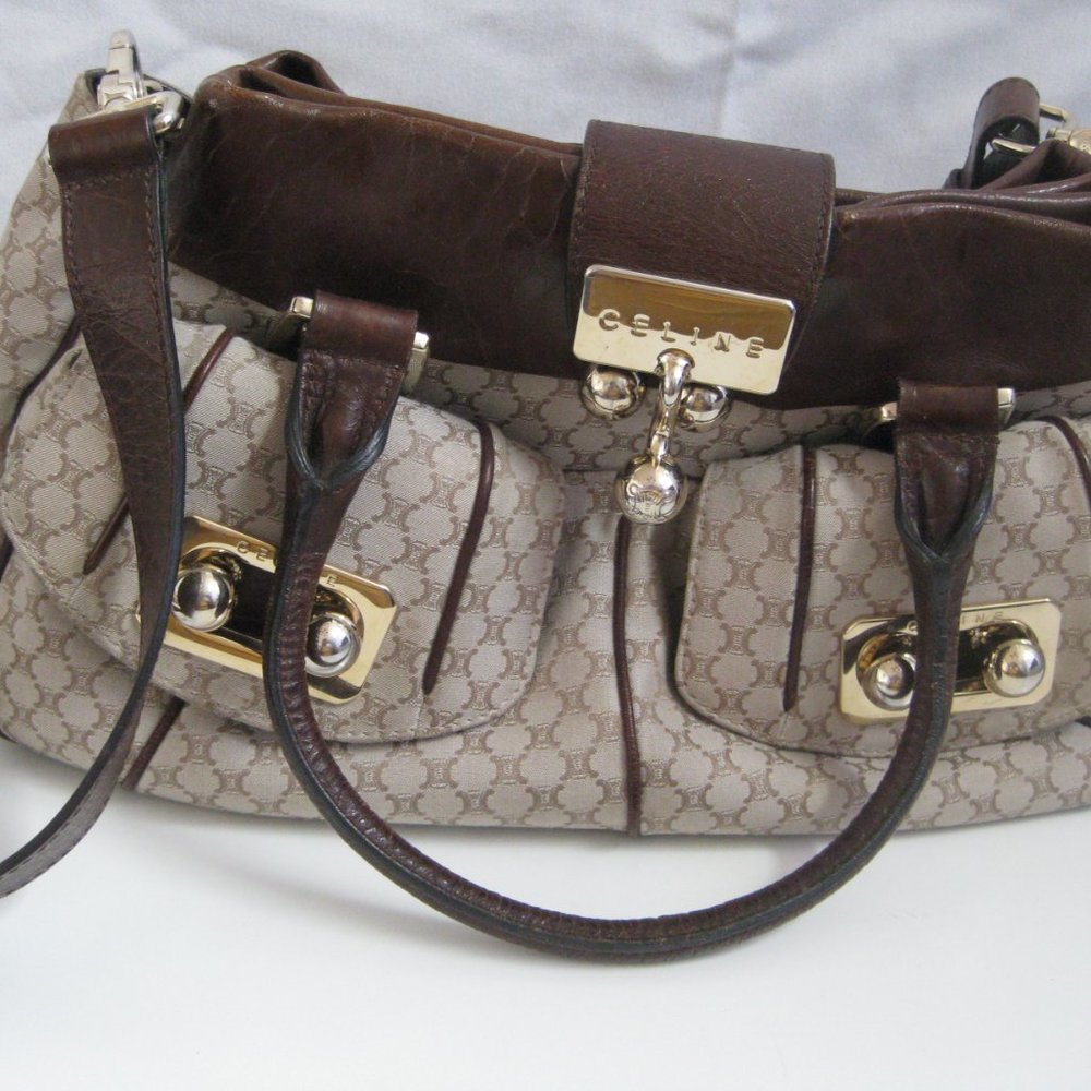 Celine Women's handbag canvas leather pre-owned